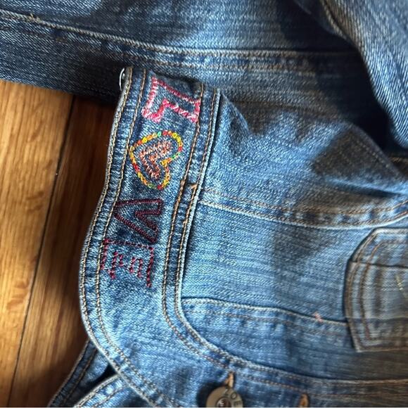 Vintage Zoey 101 Jean Hooded Jacket Sz L - Picture 6 of 9